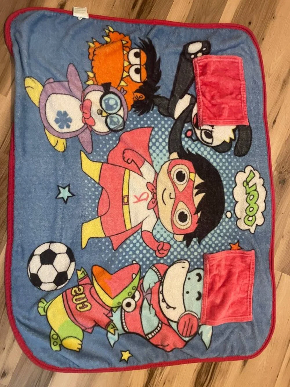 Ryan's World Super Blanky pocket watch Blanket Throw with combo panda